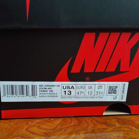*SOLD*Nike Air Jordan 1 AJ1 High Zoom Racer Blue - Picture 8 of 8